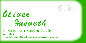 oliver husveth business card
