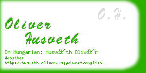 oliver husveth business card